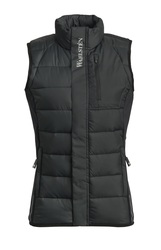 WAHLSTEN CADDE WOMENS HYBRID VEST, BLACK